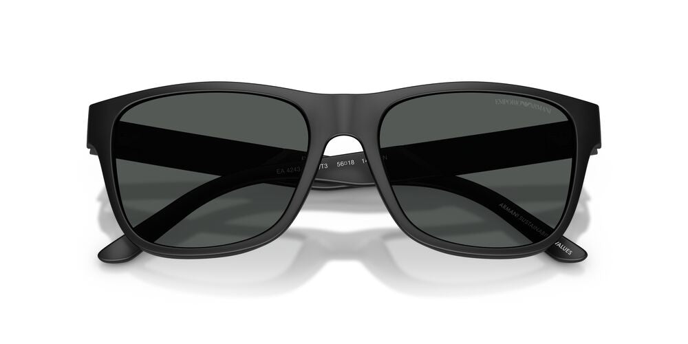 Lentes De Sol Emporio Armani EA4243 Matte Black Dark Grey Gris/Negro