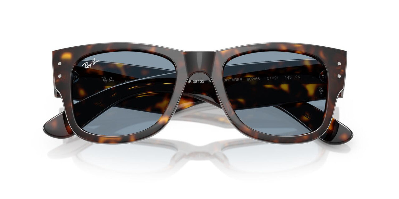 Lentes De Sol Ray-Ban RB0840S Mega Wayfarer Azul/Havana