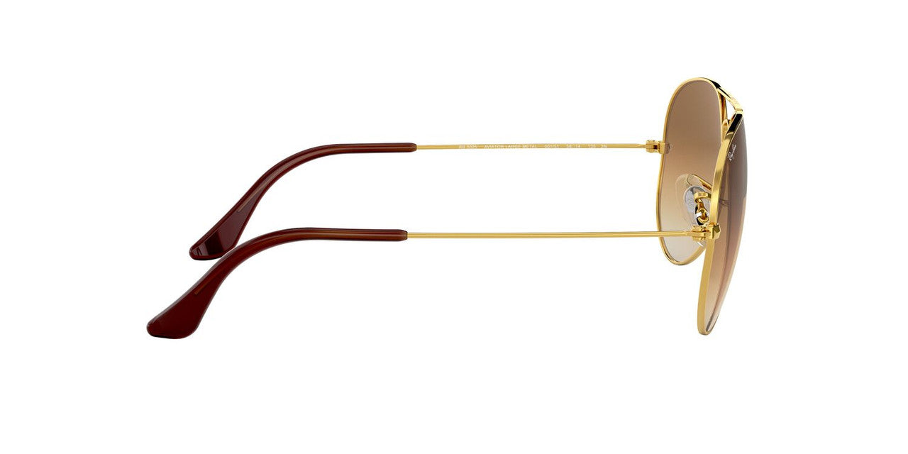 Lentes De Sol Ray-Ban RB3025 Aviator Large Metal Café/Dorado