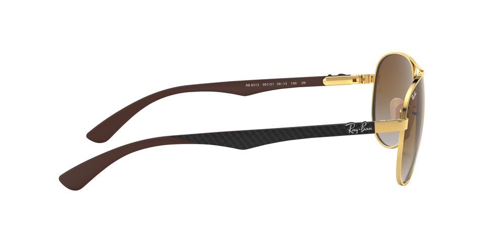 Lentes De Sol Ray-Ban RB8313 Café/Dorado