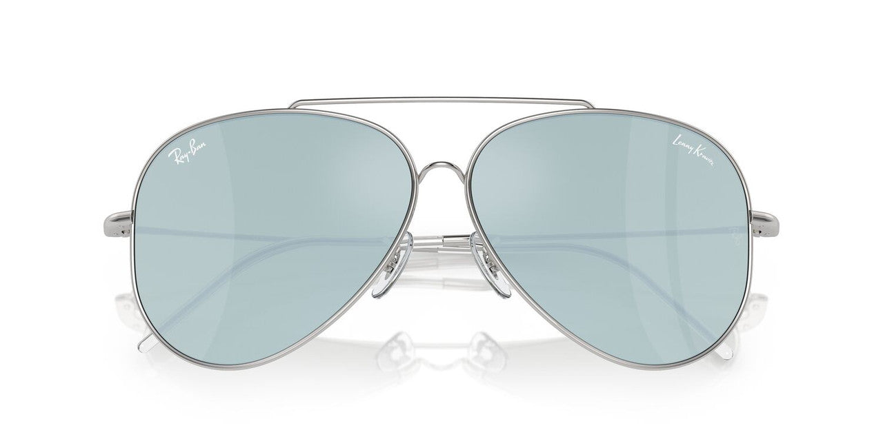 Lentes De Sol Ray-Ban RBR0101S Aviator Reverse Verde/Plateado