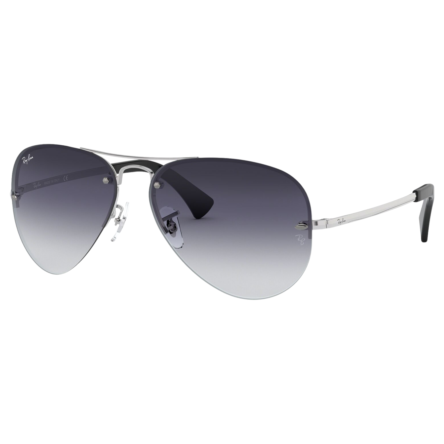 Lentes De Sol Ray-Ban RB3449 Silver Light Verde/Plateado