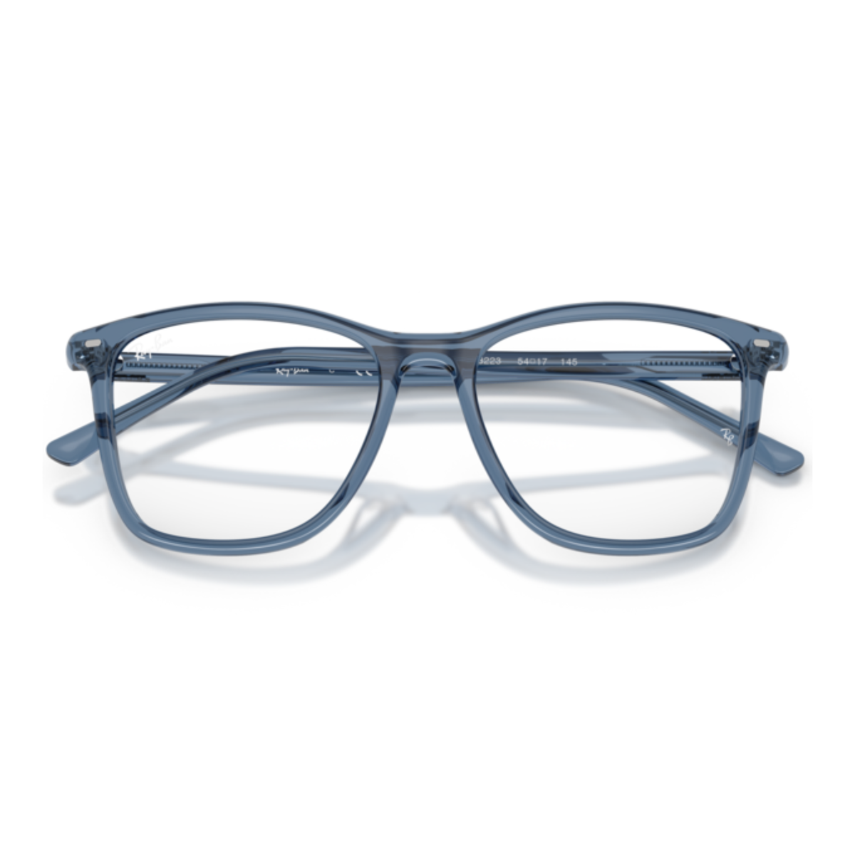 Lentes Oftálmicos Ray-Ban RX5455 Transparent Blue Azul Unisex Azul