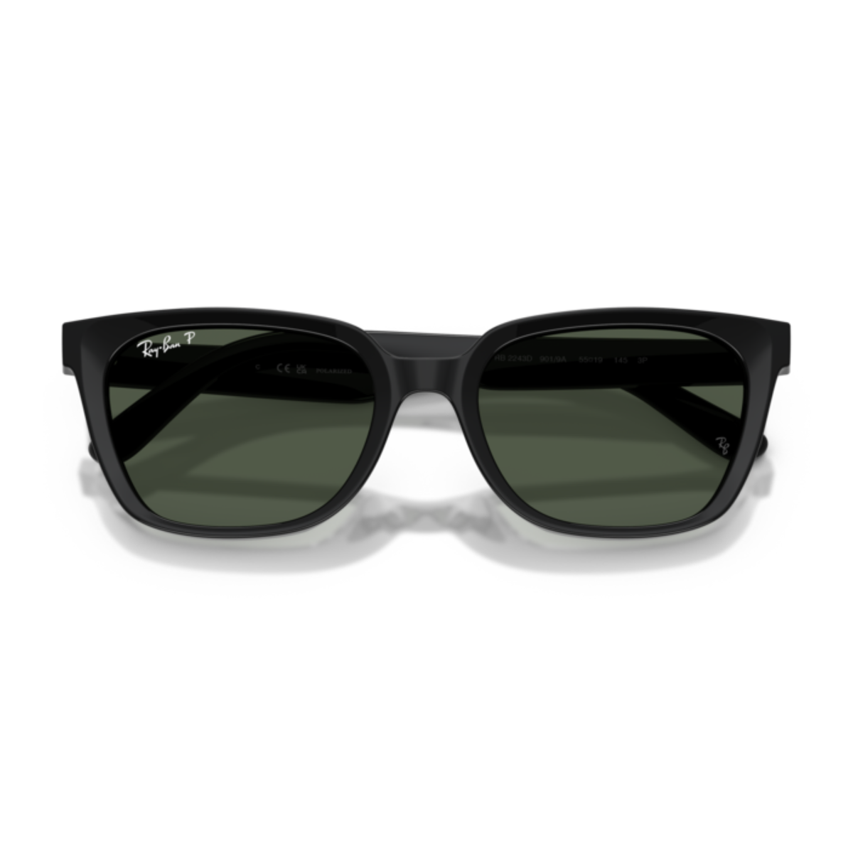 Lentes De Sol Ray-Ban RB2243D Black Polar Dark Green Verde/Negro