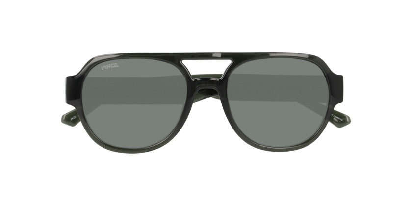 Lentes De Sol Unofficial UO6206 Transparent Kaki Green Verde/Naranjo