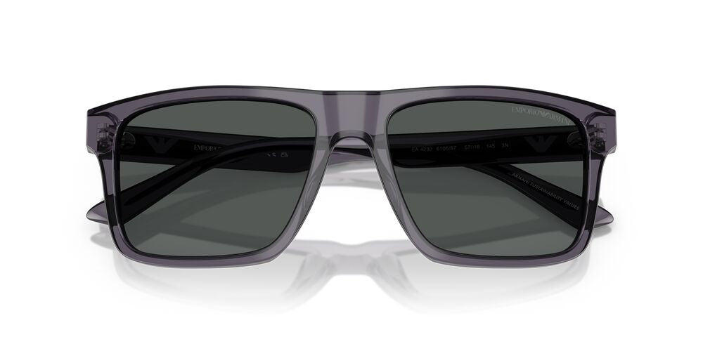 Lentes De Sol Emporio Armani EA4232 Transparent Dark Grey Smoke Gris/Gris