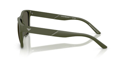 Lentes De Sol Emporio Armani EA4243 Matte Green Dark Brown Café/Verde