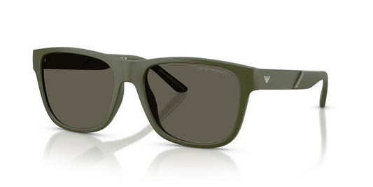 Lentes De Sol Emporio Armani EA4243 Matte Green Dark Brown Café/Verde