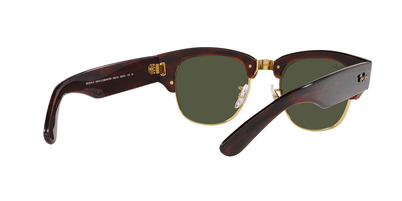 Lentes De Sol Ray-Ban RB0316S Mega Clubmaster Verde/Havana
