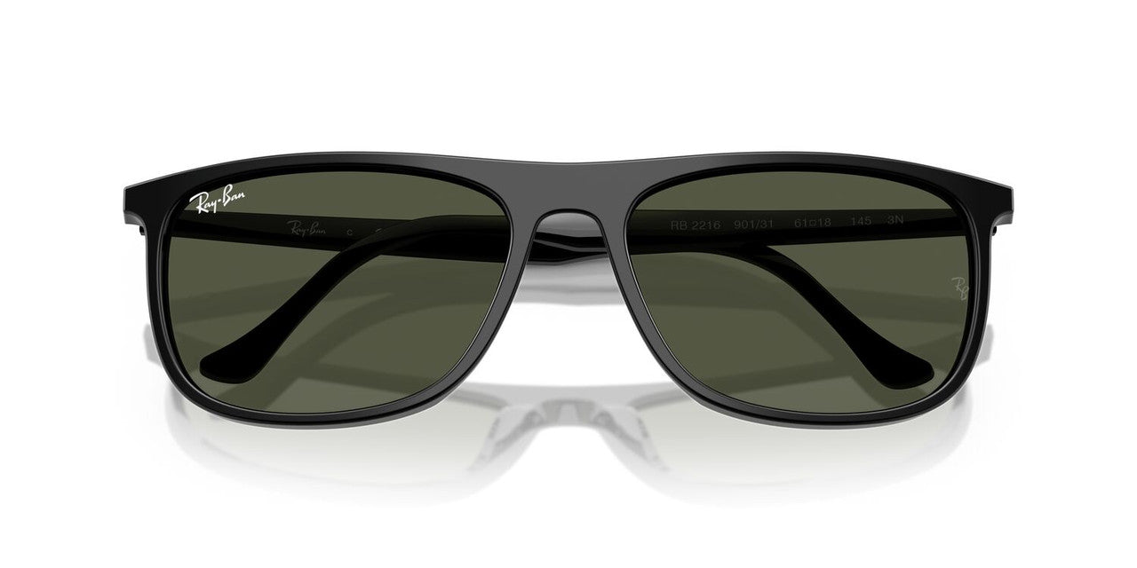 Lentes De Sol Ray-Ban RB2216 Black Green Verde/Negro