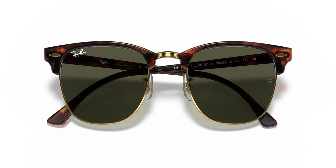 Lentes De Sol Ray-Ban RB3016 Clubmaster Verde/Havana