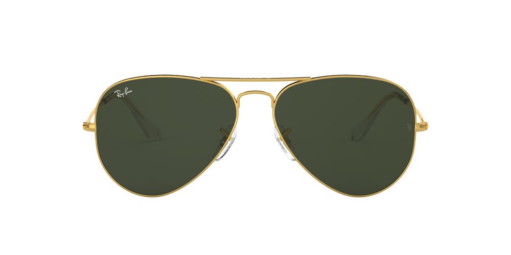 Lentes De Sol Ray-Ban RB3025 Aviator Large Metal Verde/Dorado