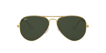 Lentes De Sol Ray-Ban RB3025 Aviator Large Metal Verde/Dorado