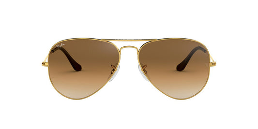 Lentes De Sol Ray-Ban RB3025 Aviator Large Metal Café/Dorado