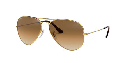 Lentes De Sol Ray-Ban RB3025 Aviator Large Metal Café/Dorado