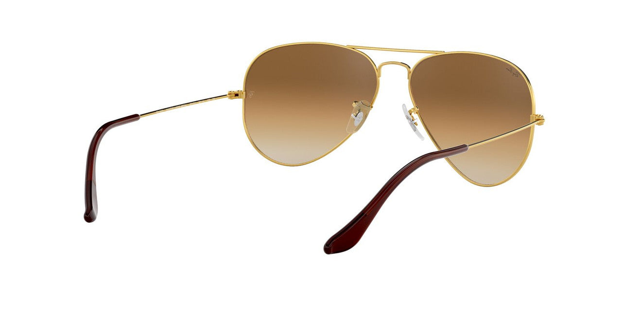 Lentes De Sol Ray-Ban RB3025 Aviator Large Metal Café/Dorado