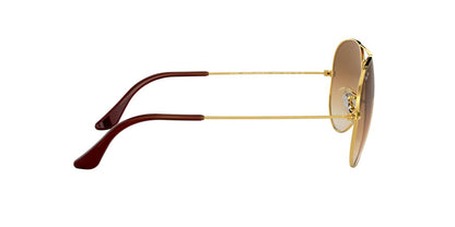 Lentes De Sol Ray-Ban RB3025 Aviator Large Metal Café/Dorado