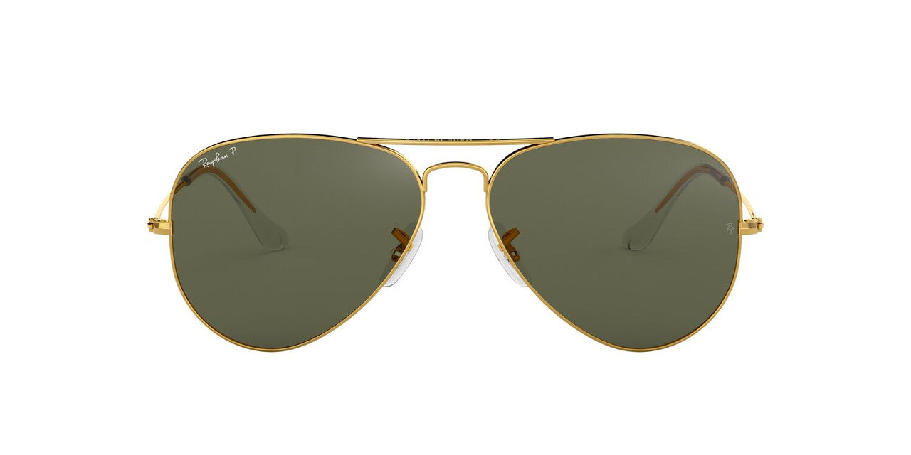 Lentes De Sol Ray-Ban RB3025 Aviator Large Metal Verde/Dorado