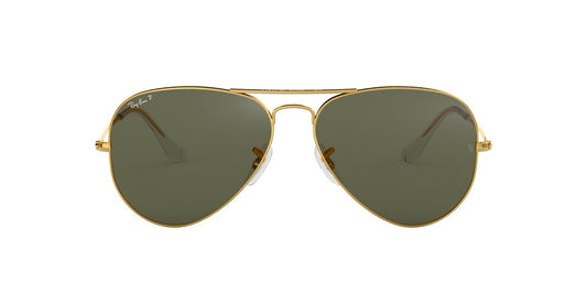 Lentes De Sol Ray-Ban RB3025 Aviator Large Metal Verde/Dorado
