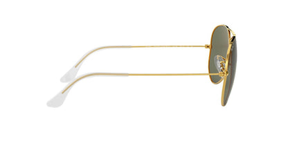 Lentes De Sol Ray-Ban RB3025 Aviator Large Metal Verde/Dorado