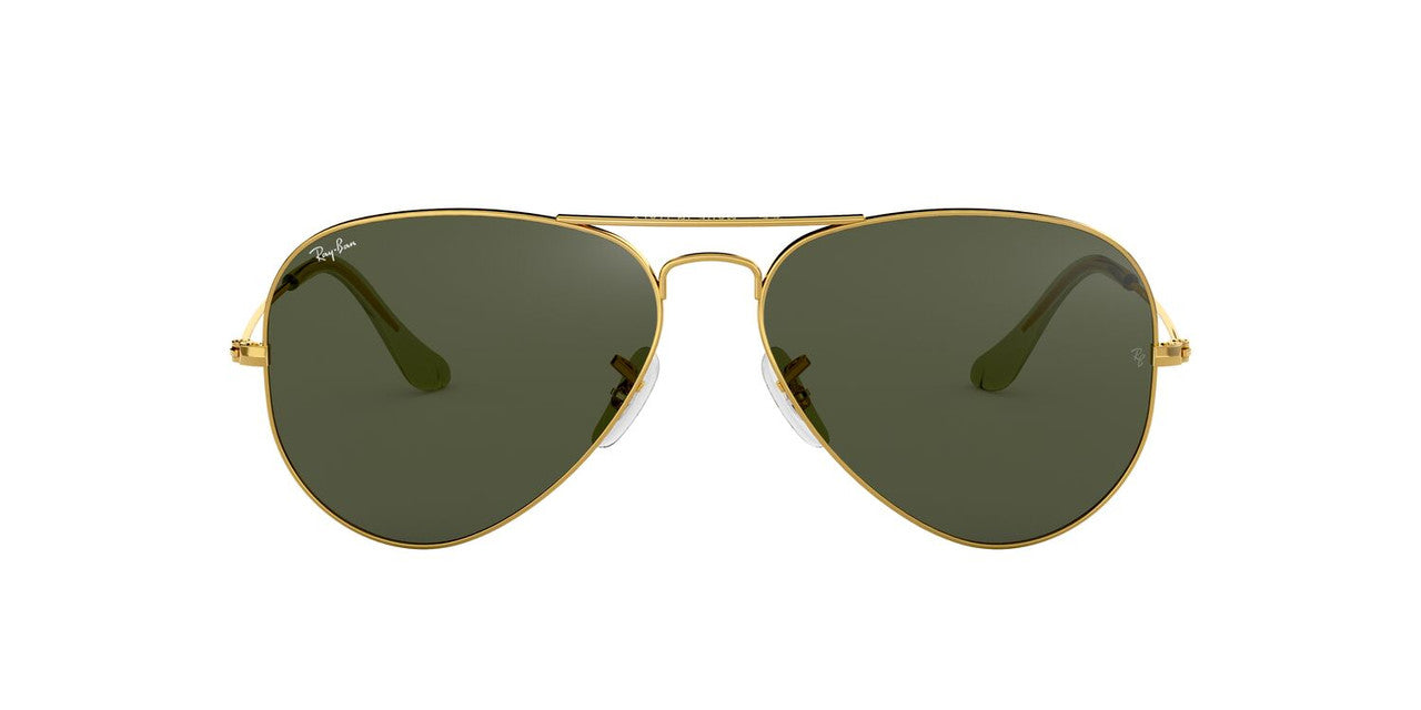Lentes De Sol Ray-Ban RB3025 Aviator Large Metal Verde/Dorado