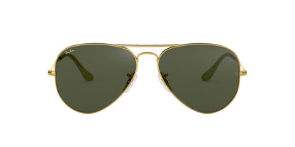 Lentes De Sol Ray-Ban RB3025 Aviator Large Metal Verde/Dorado