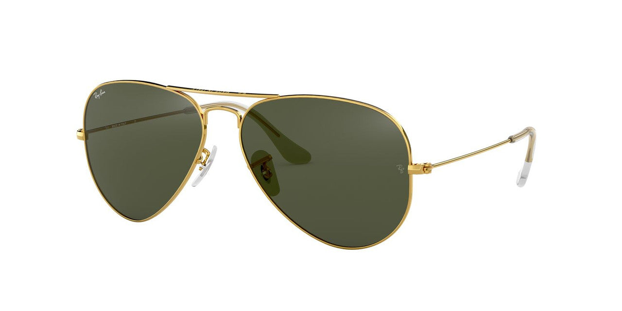 Lentes De Sol Ray-Ban RB3025 Aviator Large Metal Verde/Dorado