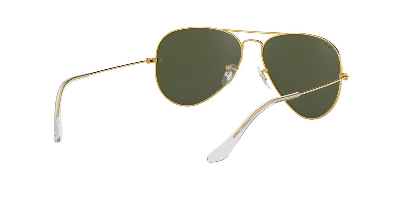 Lentes De Sol Ray-Ban RB3025 Aviator Large Metal Verde/Dorado