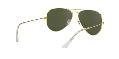 Lentes De Sol Ray-Ban RB3025 Aviator Large Metal Verde/Dorado