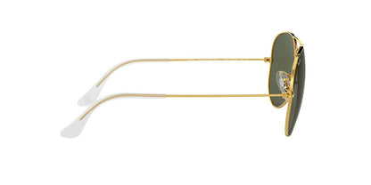 Lentes De Sol Ray-Ban RB3025 Aviator Large Metal Verde/Dorado