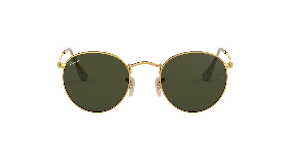 Lentes De Sol Ray-Ban RB3447 Round Metal Verde/Dorado