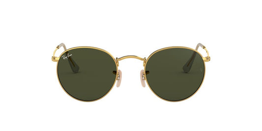 Lentes De Sol Ray-Ban RB3447 Round Metal Verde/Dorado