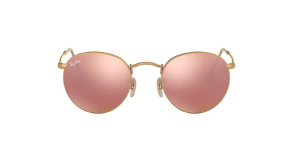 Lentes De Sol Ray-Ban RB3447 Round Metal Rosa/Dorado