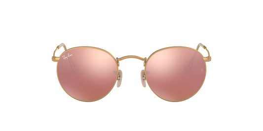 Lentes De Sol Ray-Ban RB3447 Round Metal Rosa/Dorado