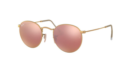 Lentes De Sol Ray-Ban RB3447 Round Metal Rosa/Dorado