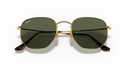 Lentes De Sol Ray-Ban RB3548N Hexagonal Verde/Dorado