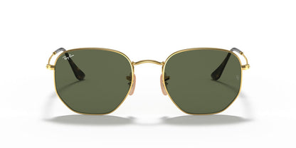 Lentes De Sol Ray-Ban RB3548N Hexagonal Verde/Dorado