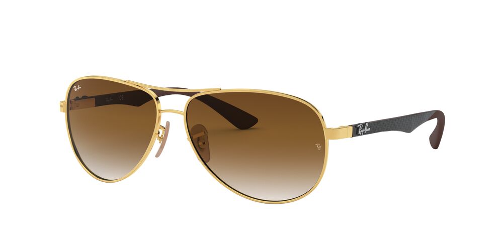 Lentes De Sol Ray-Ban RB8313 Café/Dorado