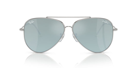 Lentes De Sol Ray-Ban RBR0101S Aviator Reverse Verde/Plateado