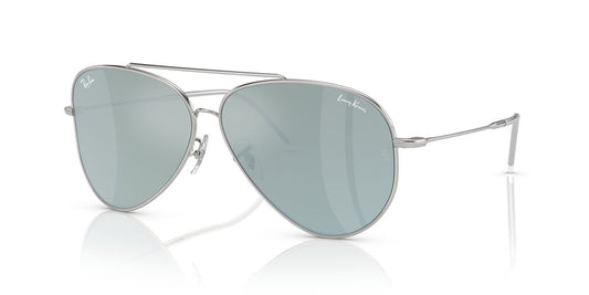 Lentes De Sol Ray-Ban RBR0101S Aviator Reverse Verde/Plateado