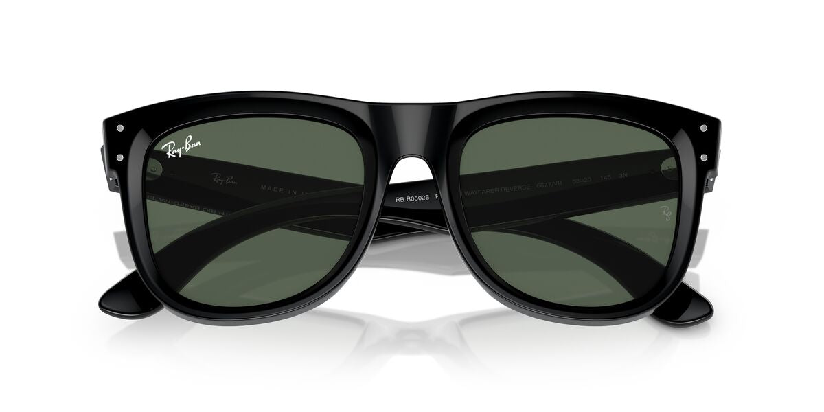 Lentes De Sol Ray-Ban 0RBR0502S Wayfarer Reverse Verde/Negro