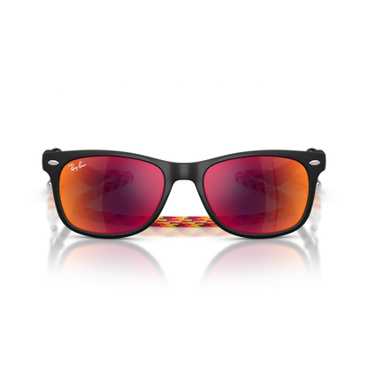 Lentes De Sol Ray-Ban RJ9052S Junior New Wayfarer Naranja/Negro