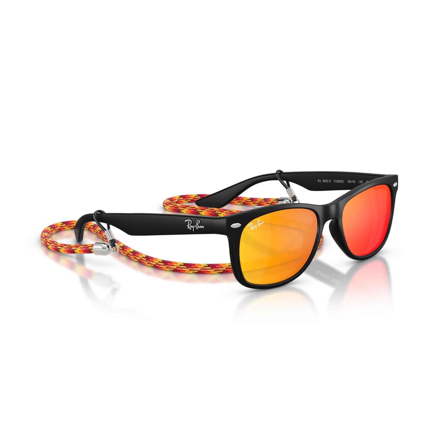 Lentes De Sol Ray-Ban RJ9052S Junior New Wayfarer Naranja/Negro