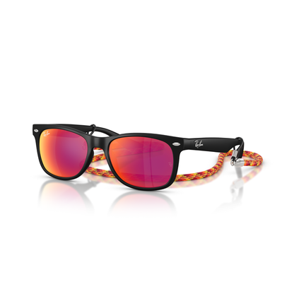 Lentes De Sol Ray-Ban RJ9052S Junior New Wayfarer Naranja/Negro