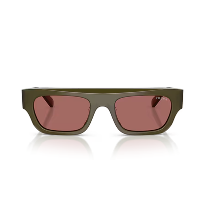 Lentes De Sol Vogue Eyewear VO5694SU Opal Olive Green Da Morado/Oliva