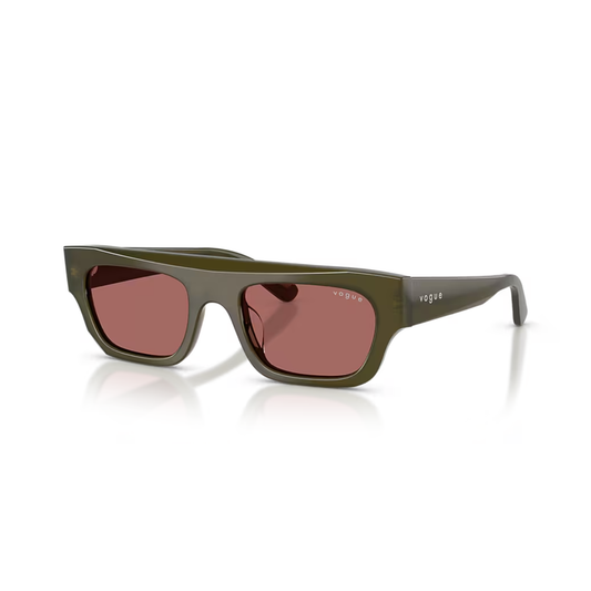 Lentes De Sol Vogue Eyewear VO5694SU Opal Olive Green Da Morado/Oliva