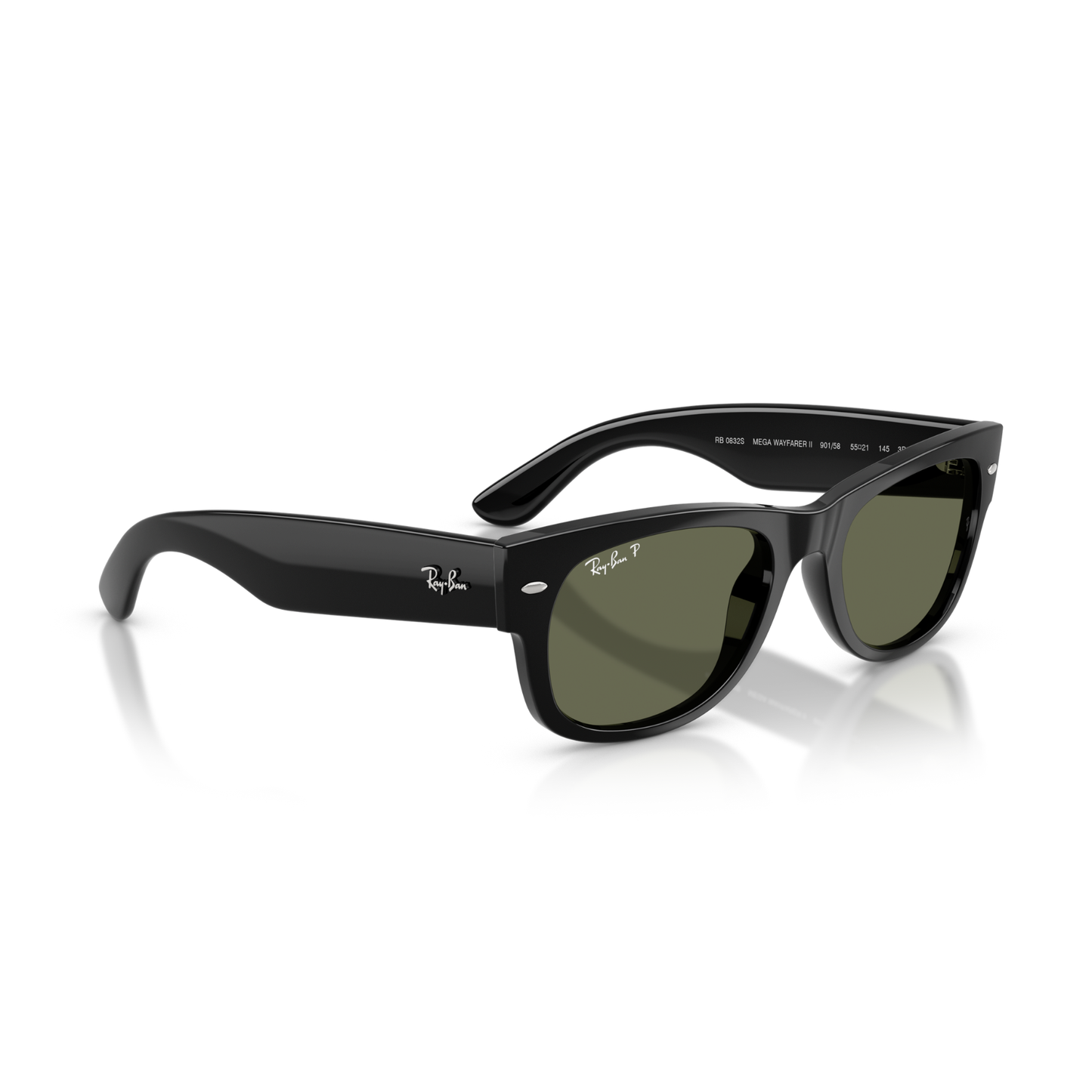 Lentes De Sol Ray-Ban RB0832S Mega Wayfarer Ii Verde/Negro