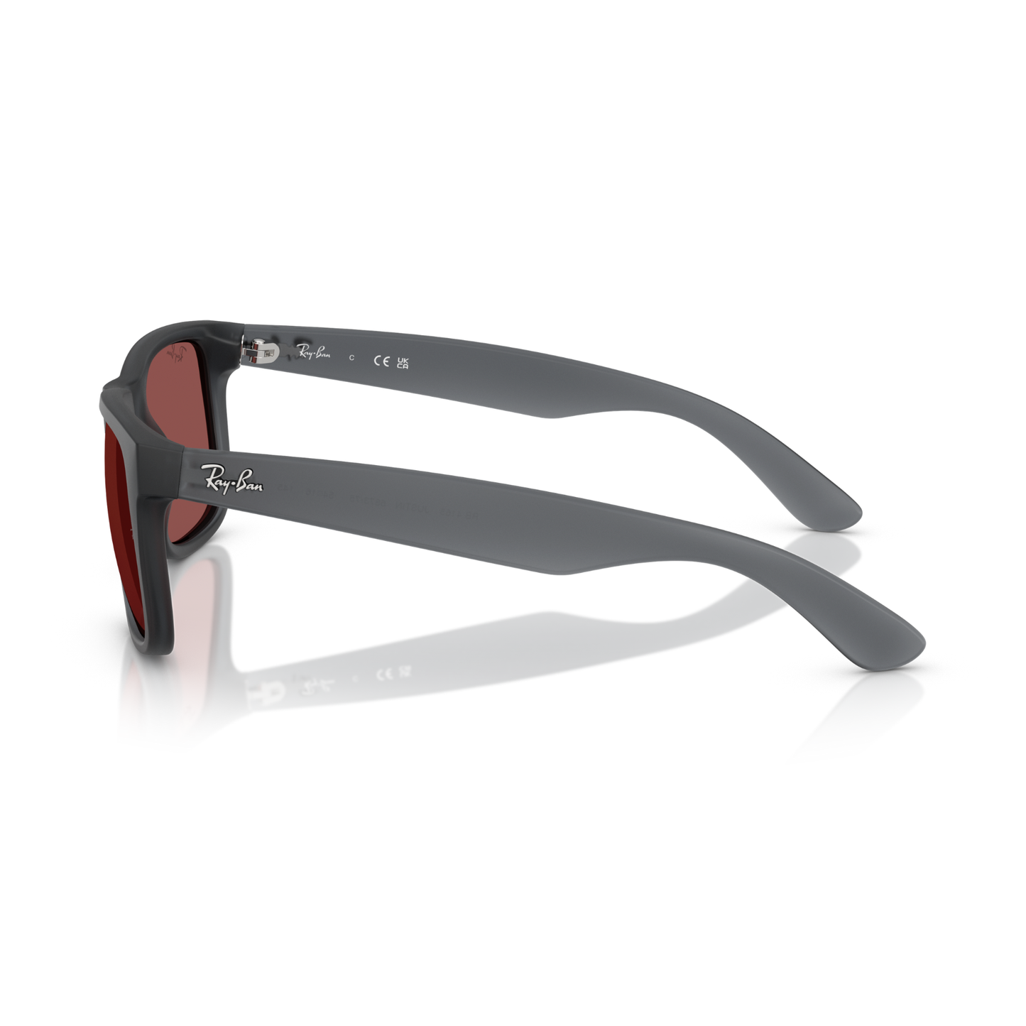 Lentes De Sol Ray-Ban RB4165 Justin Opal Burdeos/Gris