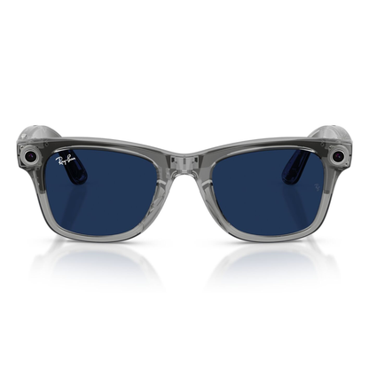 Lentes De Sol Ray-Ban Meta 0RW4012 Wayfarer Transitions Azul/Gris