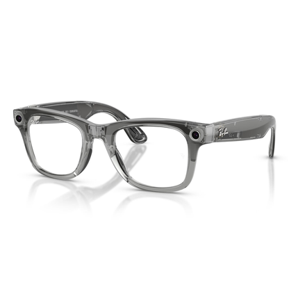 Lentes De Sol Ray-Ban Meta 0RW4012 Wayfarer Transitions Large Azul/Gris